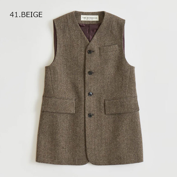 【23FW】THE SHINZONE シンゾーン HERRINGBONE GILET ヘリンボーンジレ ベスト 23AMSJK02