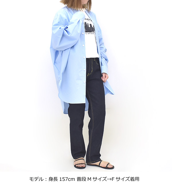 【24MID-SUMMER】シンゾーン THE SHINZONE ノーカラーシャツ NOCOLLAR SHIRTS 24MMSBL01 レディース｜y-trois｜05