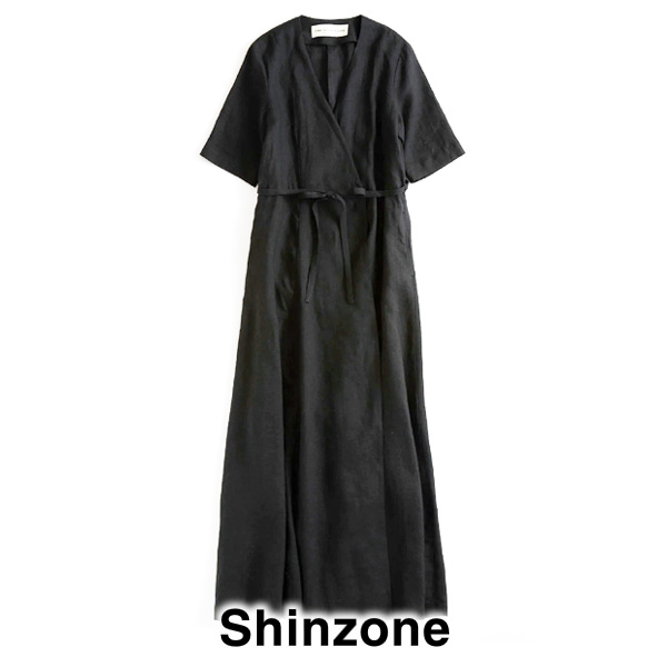 THE SHINZONE シンゾーン カシュクールドレス ワンピース CACHECOEUR DRESS 24MMSOP02 ブラック｜y-trois｜02