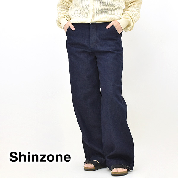 THE SHINZONE シンゾーン NOFADE DENIM ノーフェード  デニム ワイド パンツ 24MMSPA09 レディース｜y-trois｜02