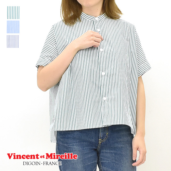 【セール/10%OFF】VINCENT ET MIREILLE バンソンエミレイユ ストライプスリー...