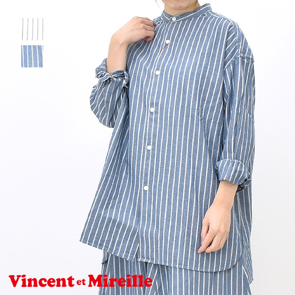 【セール/20%OFF】VINCENT ET MIREILLE ヴァンソンエミレイユ バンドカラーチ...