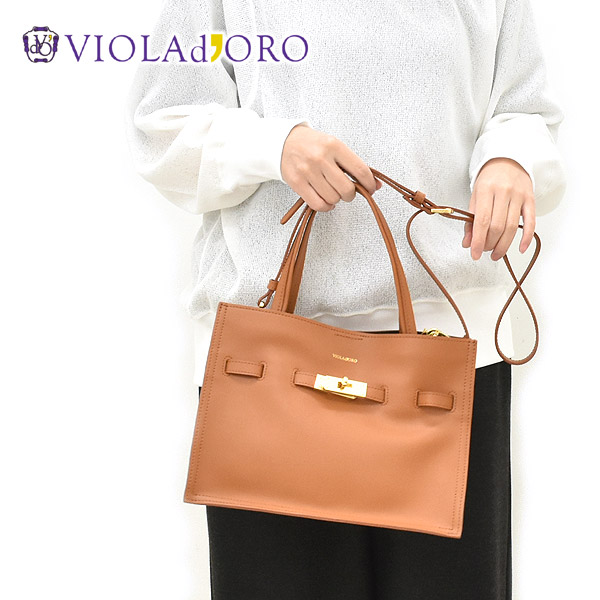 プ*︎様 ヴィオラドーロ　イタリアン　レザー　トート　ショルダーバッグ　レザー VIOLAd'ORO（ヴィオラドーロ） 2Wayショルダーバッグ イタリアンレザー