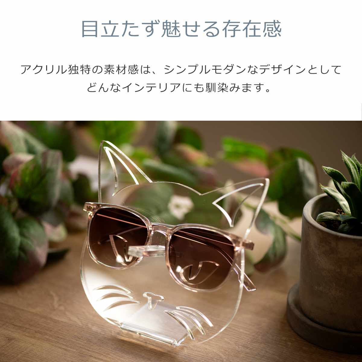 【日本製】メガネスタンド ネコ amenist 004-632 眼鏡スタンド 収納 めがね メガネ スタンド ディスプレイ｜y-trytec｜03
