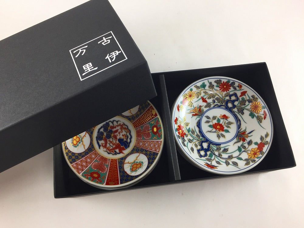 肥前有田焼 古伊万里小皿 5枚揃い「専用化粧箱入」【セット品.5柄各1枚
