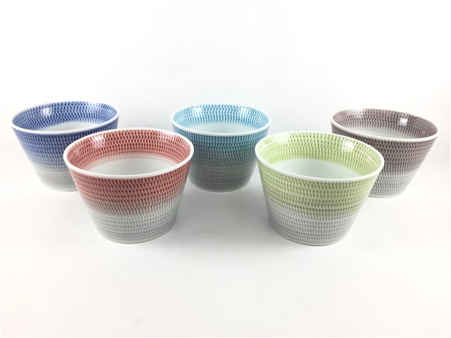 波佐見焼 一真窯 95蕎麦猪口.トチリ(青 /赤 /紫 /黄緑 / 青緑)【9.5cm