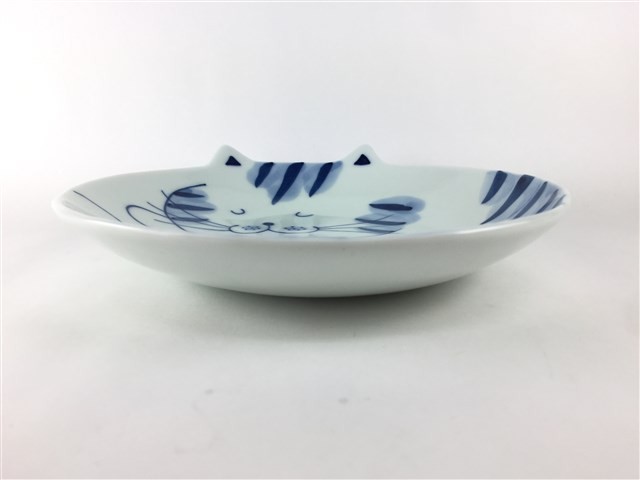 有田焼 北川美宣窯 19cm猫丸皿 親子猫 陶磁器 中皿 丸皿 19cm 猫柄