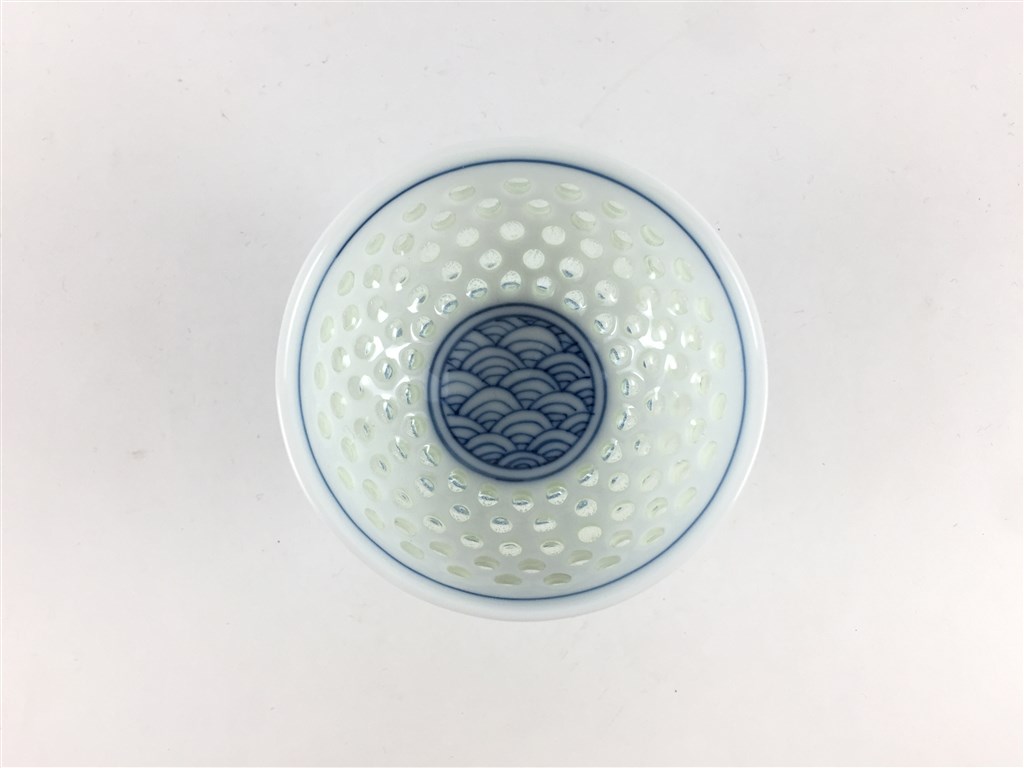 波佐見焼 丹心窯 水晶 青海波 馬上盃【酒器 盃 和食器 磁器 ガラス