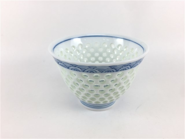 27年1月入荷予定】波佐見焼 丹心窯 120cc反仙茶 水晶青海波【8cm 120cc