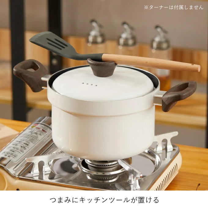 鍋【未使用】蓋【極美品】２コート　IH、ガス火両対応 炊飯鍋 IH 5合 両手鍋 IH対応 ガスコンロ用 卓上鍋 ガス火対応 5合炊き