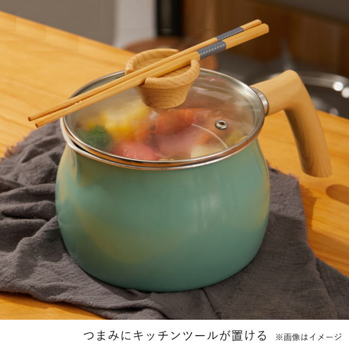 鍋 15cm 片手鍋 IH対応 深型 マルチポット クックポット ホワイト 白