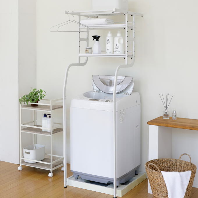 立て掛け洗濯機ラック