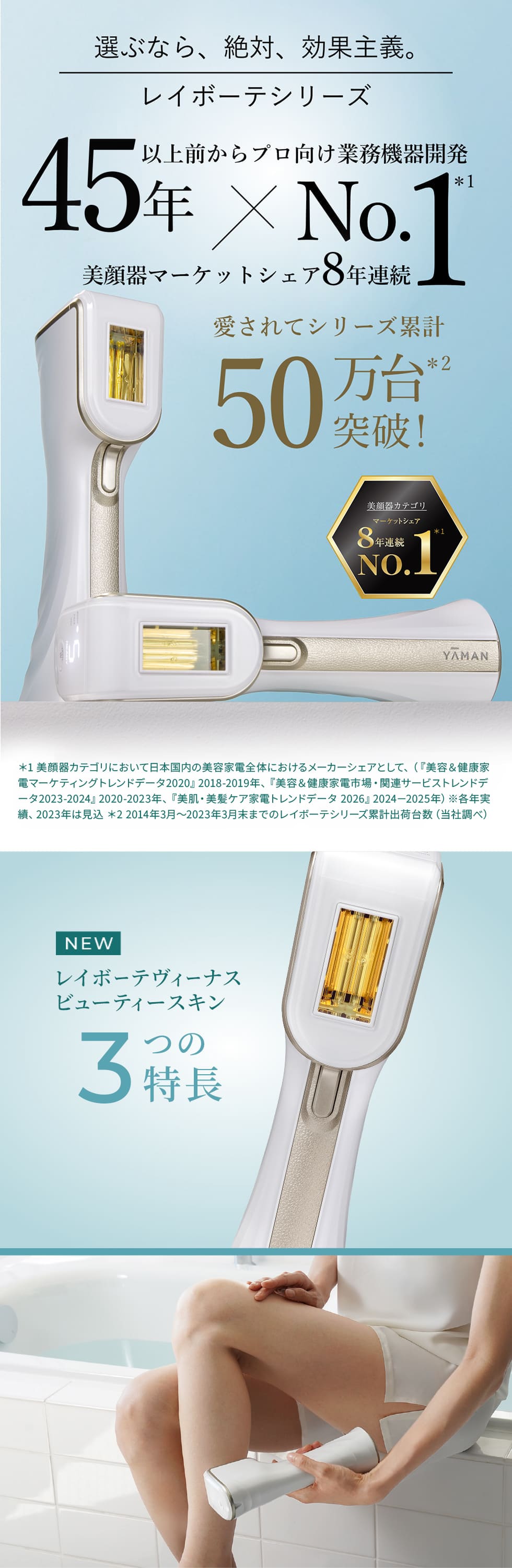 ヤーマン 脱毛器・光美容器で人気のヤーマン ムダ毛 レイボーテ