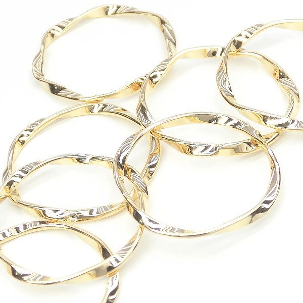 波リングパーツ 2個入 shape ring スパイラル デザインフレーム