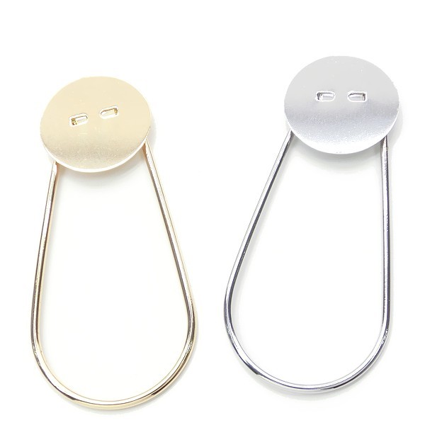 皿付ブローチピン 2個入 皿約20mm スカーフショール留め デコ土台 貼り