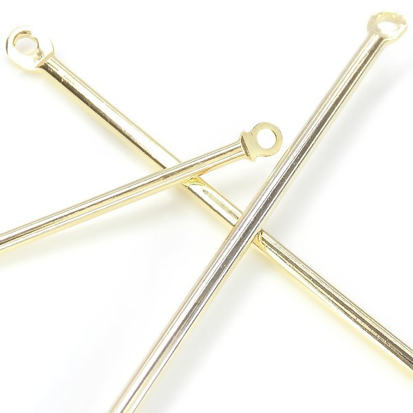 チャームパーツ 2個入 丸棒 30mm スティック メタルバー