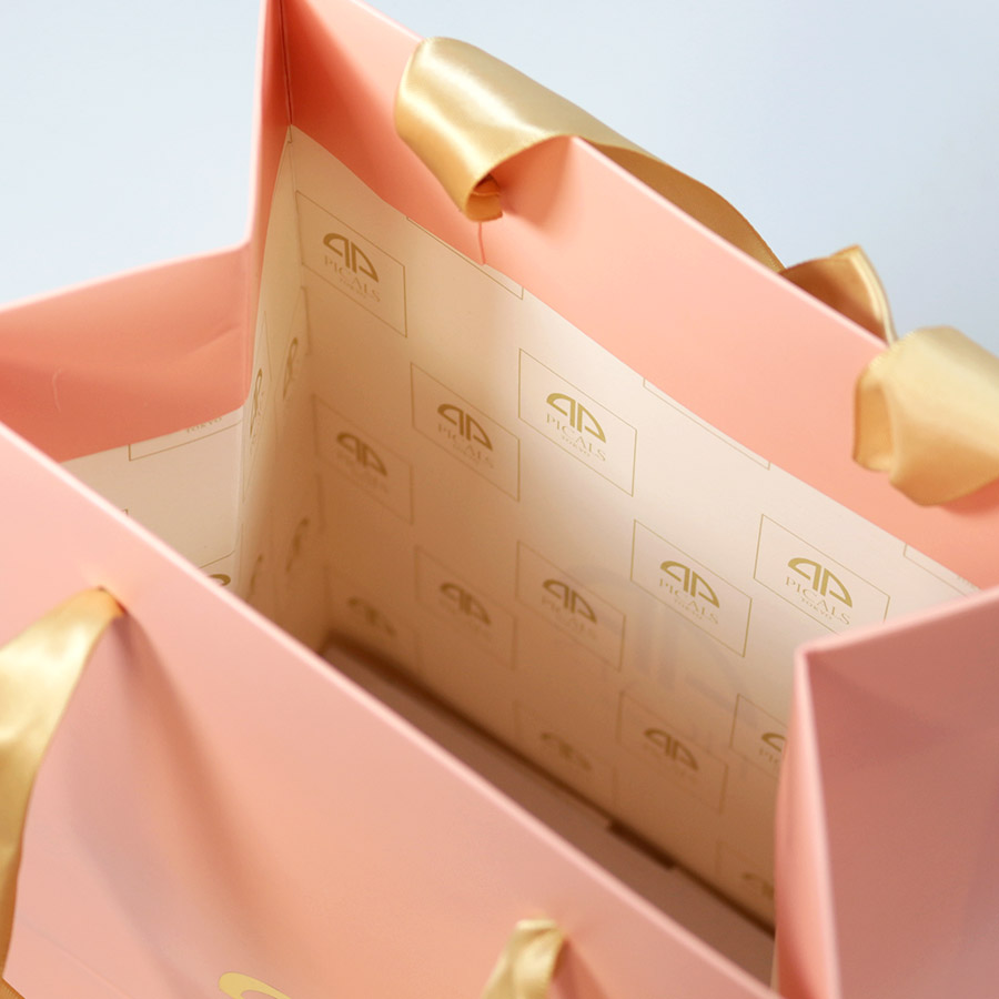 ギフトバッグ Sサイズ縦型 ピンク（ジュエリーボックス約1〜2個用