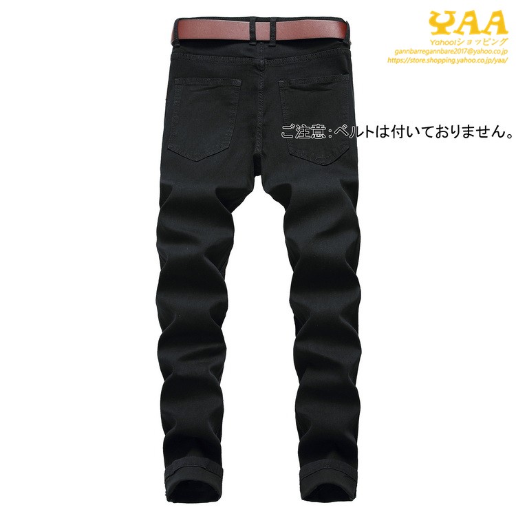 FUGA 加工デニムパンツ　ブラック　46 デニム ウォッシュ加工 ワイドパンツ ユニセックス ブラック