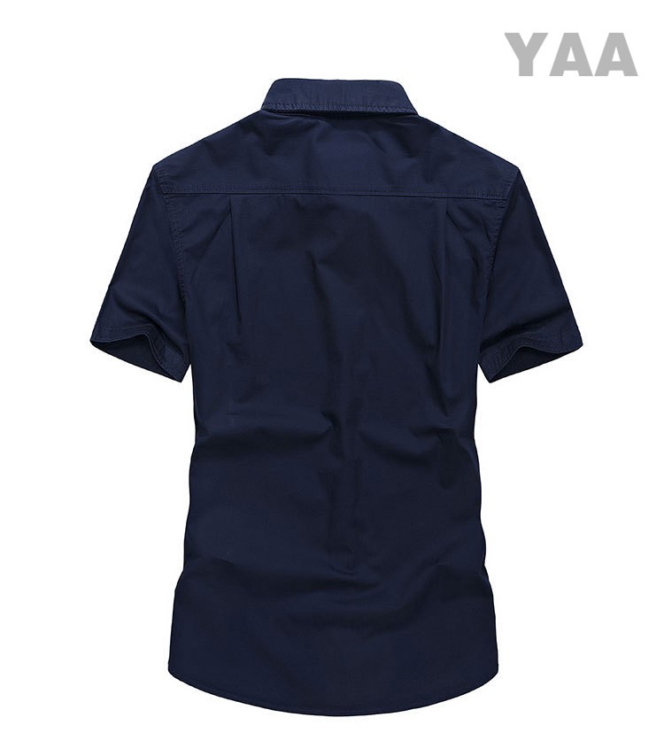 ミリタリー ワークシャツ 半袖シャツ メンズ シャツ 無地 カジュアル