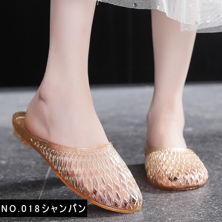 スリッパ ミュール サンダル レディース ビニールサンダル クリア ぺたんこ フラット シューズ 履きやすい 母の日 ホワイトデー 2026 |  | 06