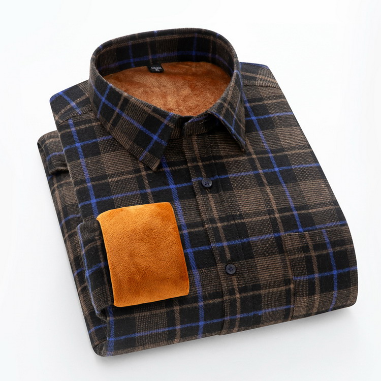 ネルシャツ メンズ 裏起毛 裏ボア チェックシャツ カジュアルシャツ トップス 長袖 シャツ 暖かい 防寒 秋冬 |  | 02