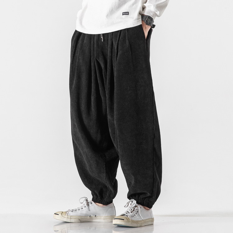 サルエルパンツ メンズ コーデュロイ 春服 春物 ウェストゴム イージー