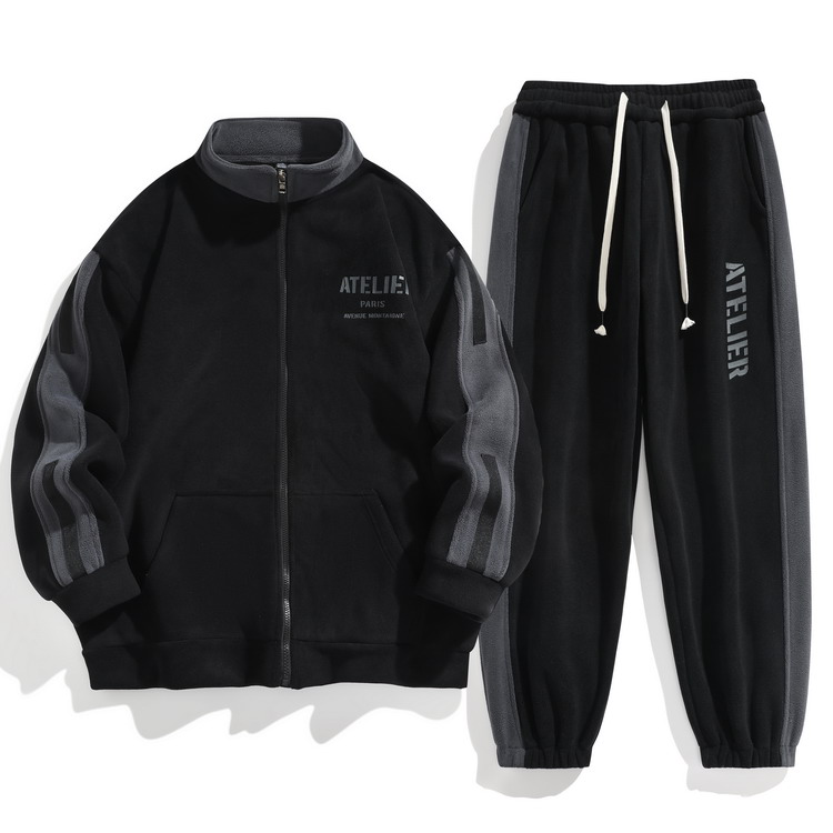 セットアップ フリース上下セット トラックジャケット+ジョガーパンツ