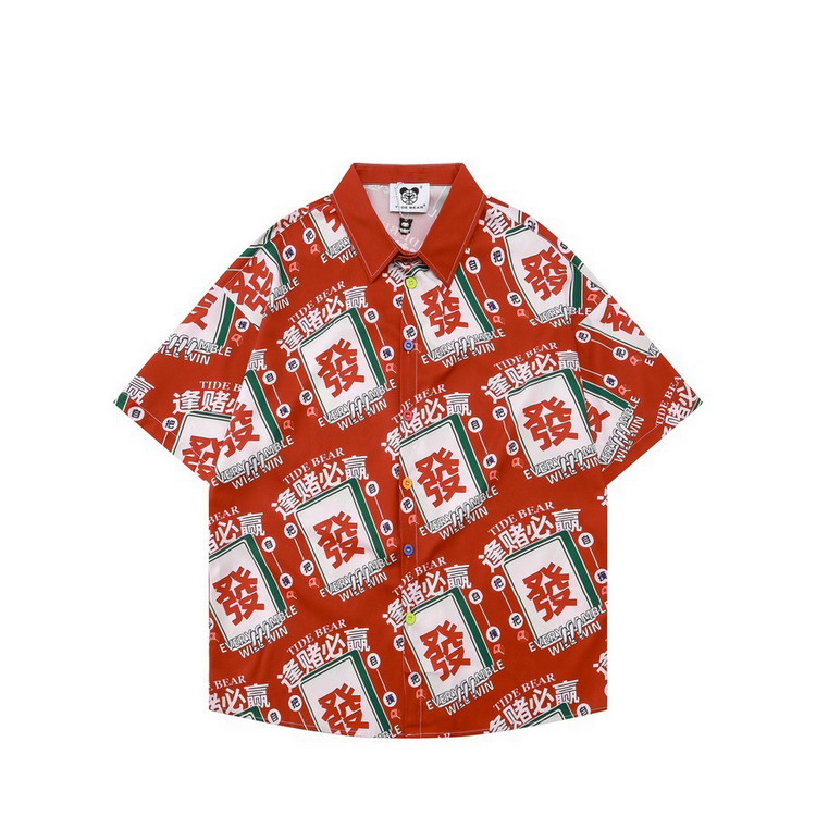 カジュアルシャツ メンズ 面白い シャツ 発 総柄シャツ アロハシャツ