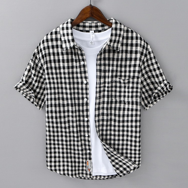 チェックシャツ メンズ 半袖 カジュアルシャツ トップス ネルシャツ １００％コットン 綿シャツ