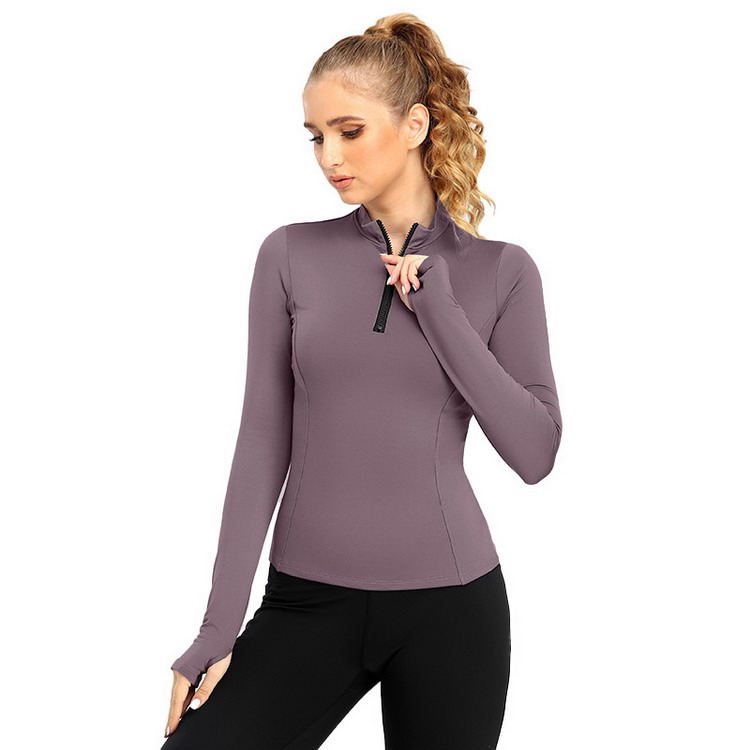 トップス レディース スポーツウェア 加圧 指穴袖 引き締め ヨガ