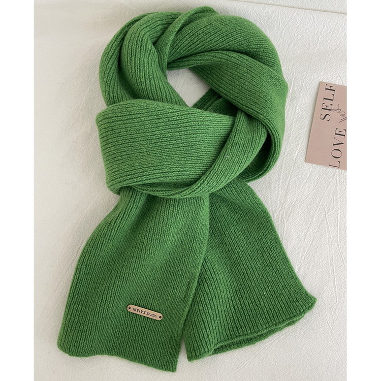 マフラー 100%ウール ニットマフラー 無地 秋冬 防寒 レディース メンズ |  | 11