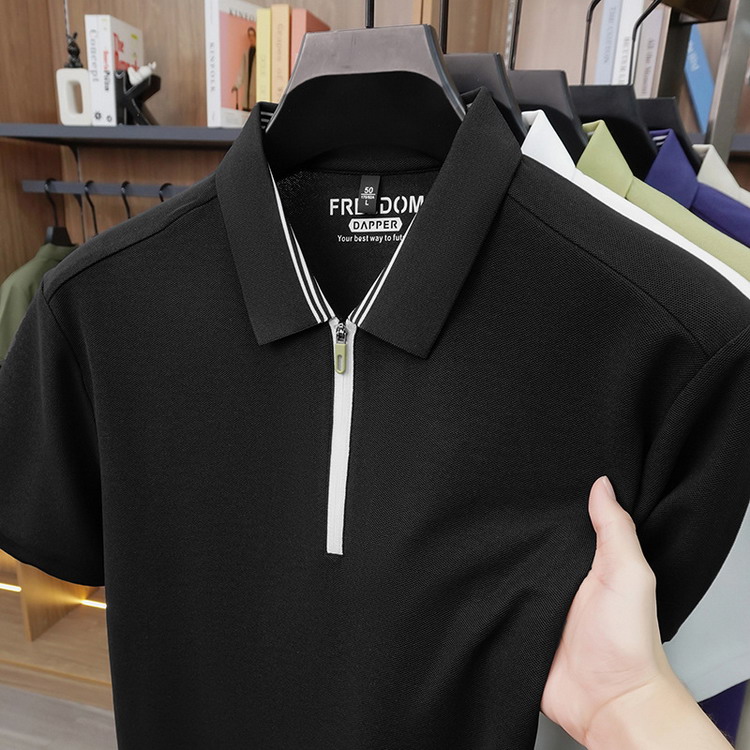 ポロシャツ トップス 半袖ポロシャツ polo ハーフジップ tシャツ