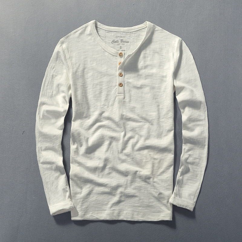 カットソー Tシャツ ボタン付き メンズ 長袖Tシャツ トップス 100