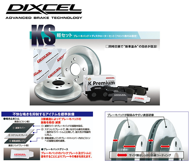 ハイゼット S201P S201C S211P S211C ブレーキパッド ディスクローター フロント DIXCEL ディクセル 国産  KS81076-8021 2007/12～2014/07-プロツールショップヤブモト