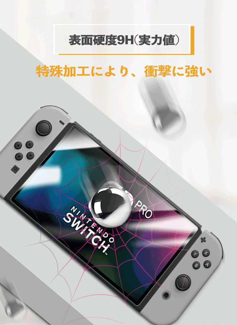 Nintendo Switch OLED Model 強化ガラス保護フィルム 2.5D