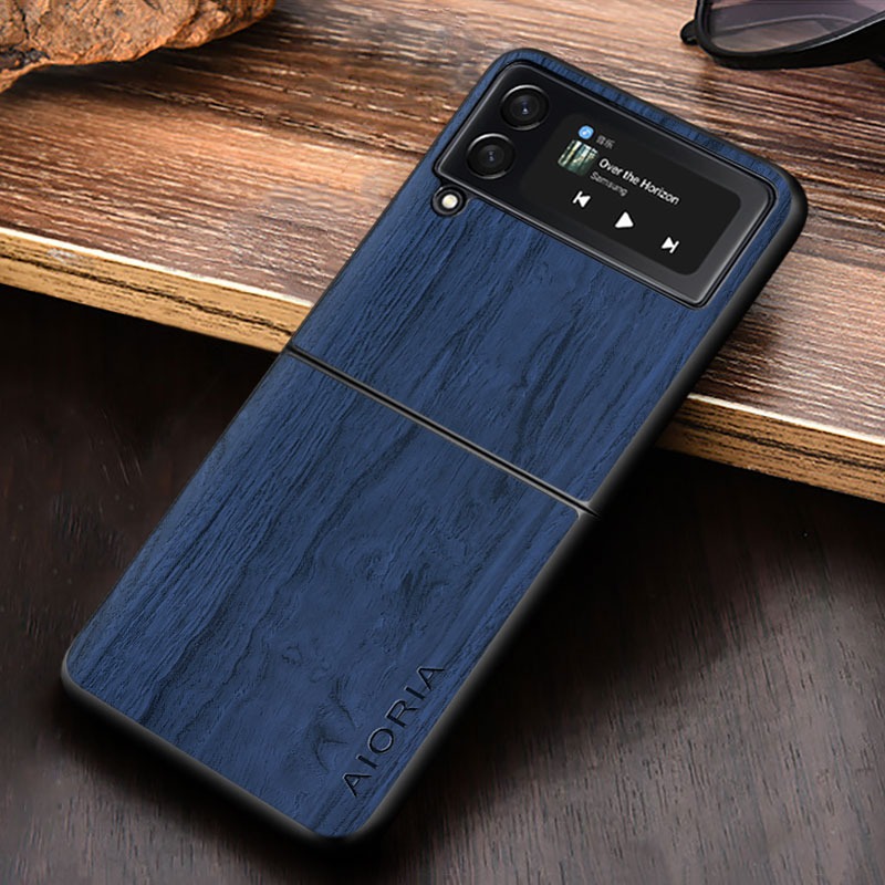 Galaxy Z Flip 3 5G 木製 ナチュラルデザイン 折り畳みスマホ 保護 バックカバー｜yafuu-nakanoooo｜03