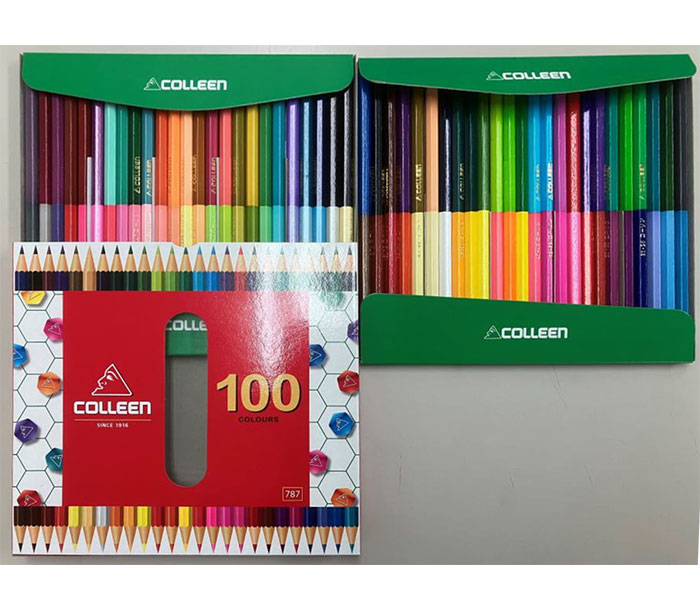 COLLEEN/コーリン鉛筆 787六角 50本100色紙箱入り色鉛筆 787-50