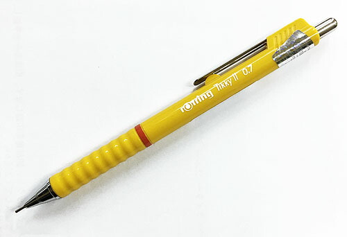 ロットリング Tikky ダブルプッシュ イエロー 廃番 ロットリング ROTRING ペンシル Tikky製図用 0.5mm 1904691/1904695 HB