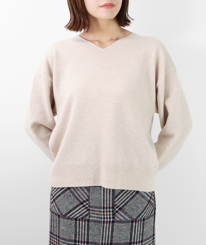 PRODIGAL カシミヤ 100％ フロート Vネック セーター ニット vネック 日本製 レディース M L 秋冬 冬 カシミア シンプル 無地 長袖 五泉ニット プロディガル PRODIGAL カシミヤ 100％ フロート Vネック セーター ニット v