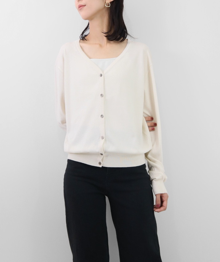 PRODIGAL シルクカシミヤ カーディガン レディース 日本製 M L 秋 秋冬