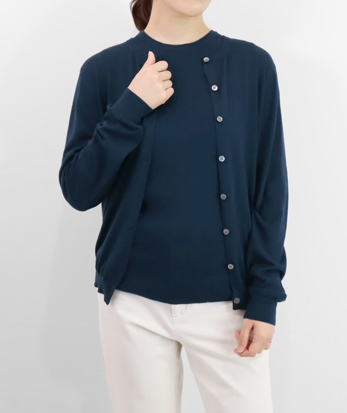 PRODIGAL シルクカシミヤ クルーネック カーディガン レディース PRODIGAL シルクカシミヤ クルーネック カーディガン レディース