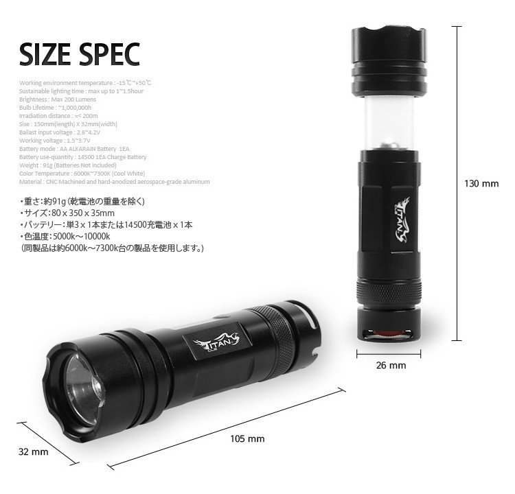 LED誘導ライト 全長52cm 点灯-連続点灯-消灯 直径3cm LED光源 ストラップamp;クリップ付き 単2乾電池 x2 通販 