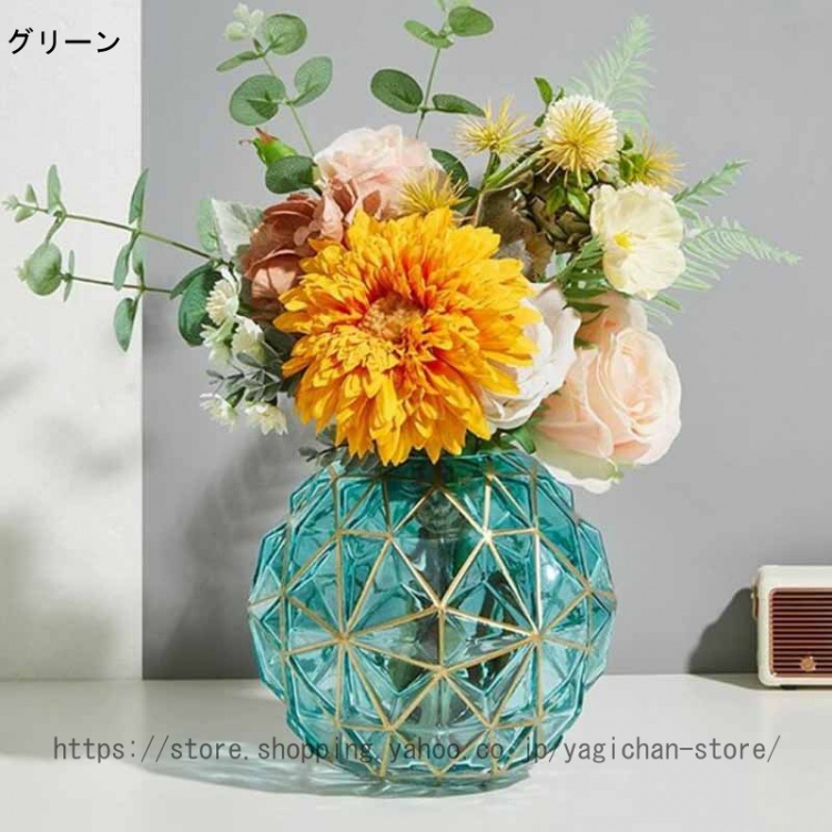 フラワーベース 一論挿し 花器 大型 花瓶 ガラス 北欧 グレー ガラスボトル vase 花びん ガラスボトル 生け花 リアルな造花 シンプル モダン 高さ33.5cm｜yagichan-store｜02