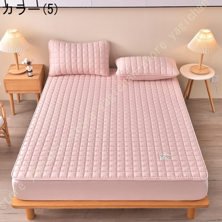 ベッドシーツ 全週ゴム付き 敷パッド オールシーズンで使える 夏用シーツ シングル 丸洗い可能 シーツパッド ベッドパッド ベッド敷きパッド クイーン 3点 1点 |  | 05