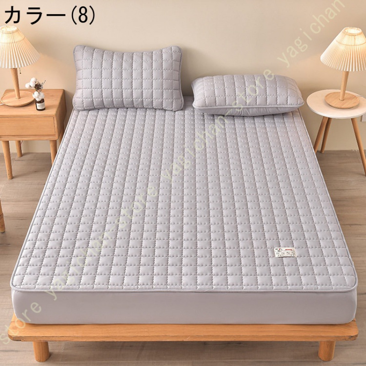 ベッドシーツ 全週ゴム付き 敷パッド オールシーズンで使える 夏用シーツ シングル 丸洗い可能 シーツパッド ベッドパッド ベッド敷きパッド クイーン 3点 1点 |  | 08