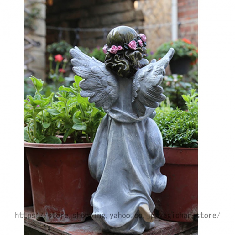 置き物 祈る天使像 女の子 天使 置物 オブジェ お祈り エンジェル インテリア 平和 人形 レトロ ガーデニング 工芸品 ガーデンオブジェ 庭の装飾  園芸装飾 オブジェ、置き物