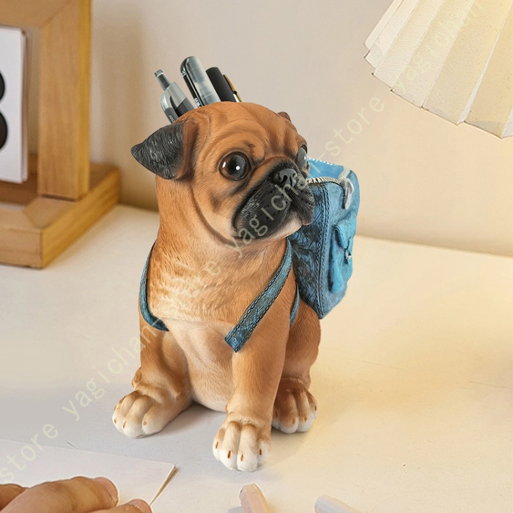 犬 ペンスタンド 筆立て ペン立て 可愛い 置物 インテリア