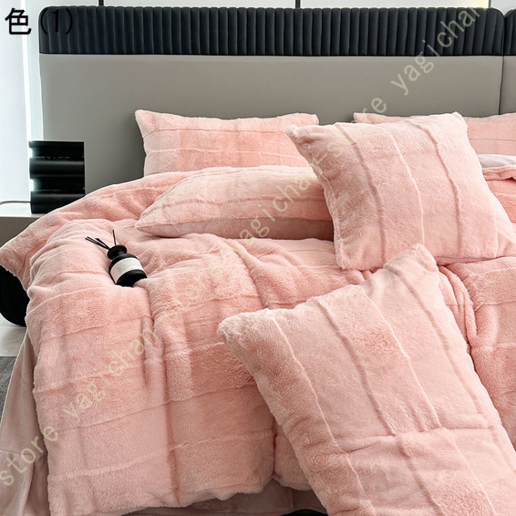 寝具ベッドカバーシングル3点セットダブル4点セット 布団カバー 暖かい モコモコ 寝具ベッドカバーシングル3点セットダブル4点セット 布団カバー 暖かい