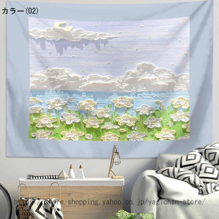 緑 風景 森林 絵 木 滝 湖 秋の景色 山の絵 太陽 風景画 ポスター 壁掛け 装飾布 部屋装飾 壁掛け ホームデコレーション 新居祝い 個性ギフト 森タペストリー｜yagichan-store｜03