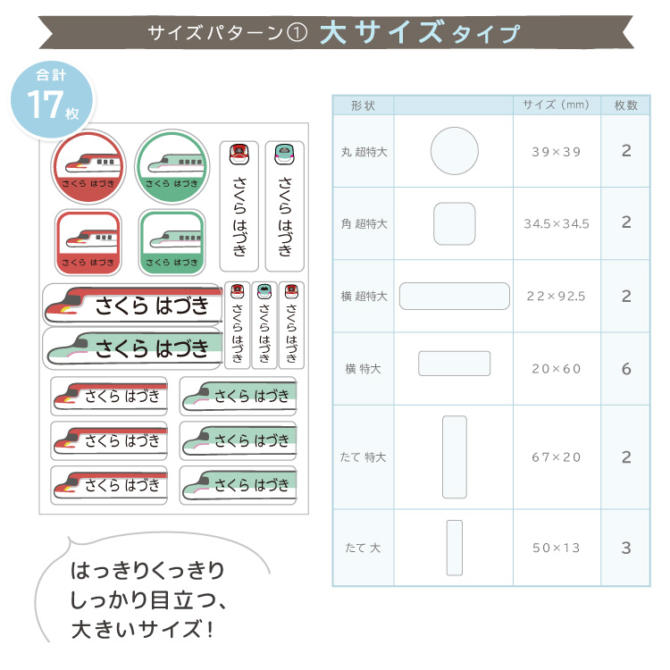 にこいちシ〜ル・2人分のお名前シールが１枚に！
